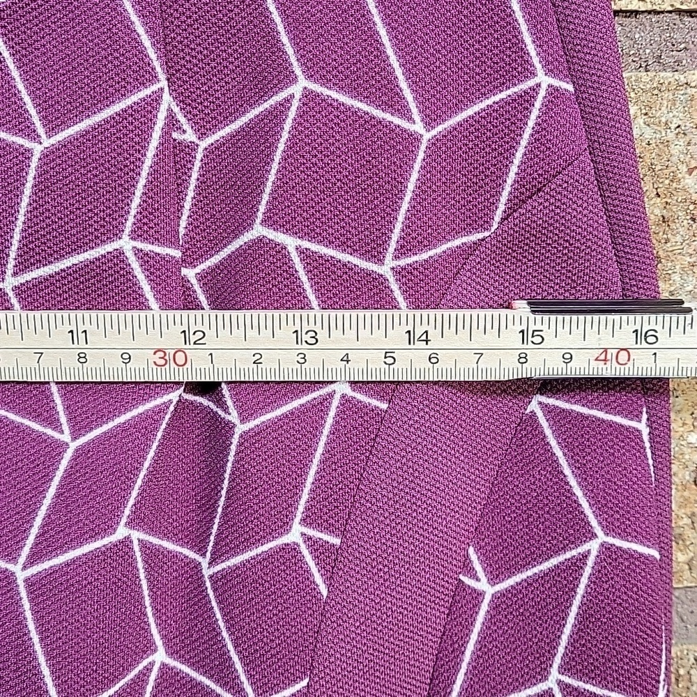 JM Collection Women's Purple Geometric Knee-Length Sheath Dress Size 8 - Picture 8 of 12